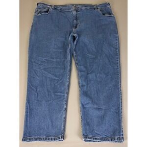 Harbor Bay Athletic‎ Fit Jeans Men's Size 52x30 (Fit 48x28) Blue Denim Relaxed